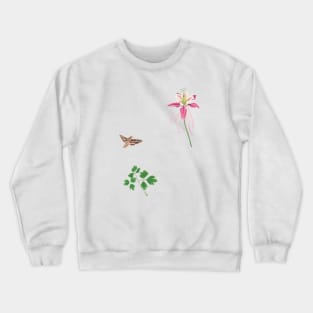 Columbine Botanical-dark Crewneck Sweatshirt